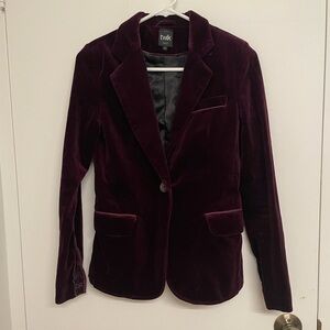 Twik Women's Velvet Blazer - Rich Burgundy